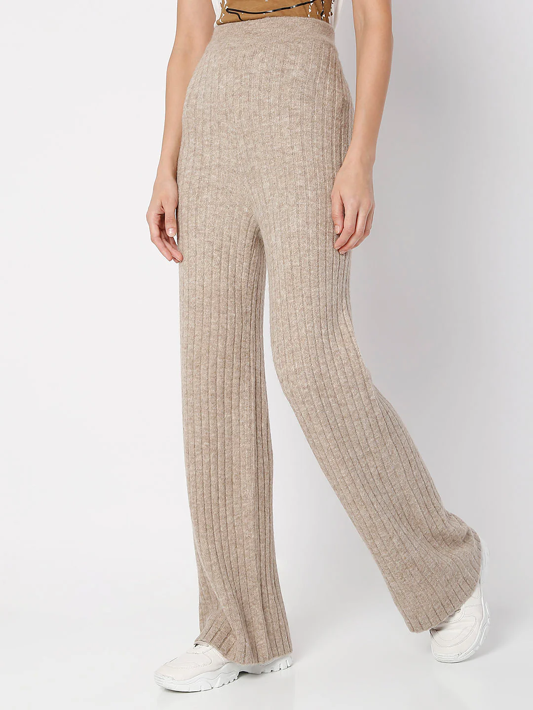 Brown High Rise Wide Leg Co-Ord Pants - Image 3