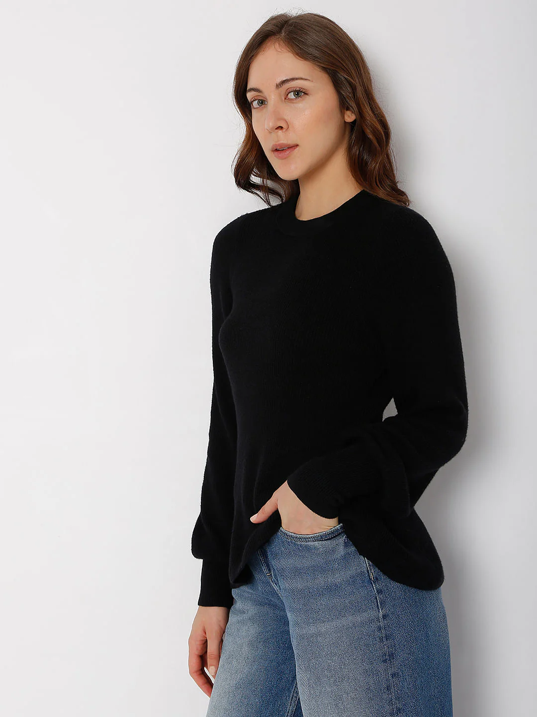 Black Peplum Pullover - Image 3