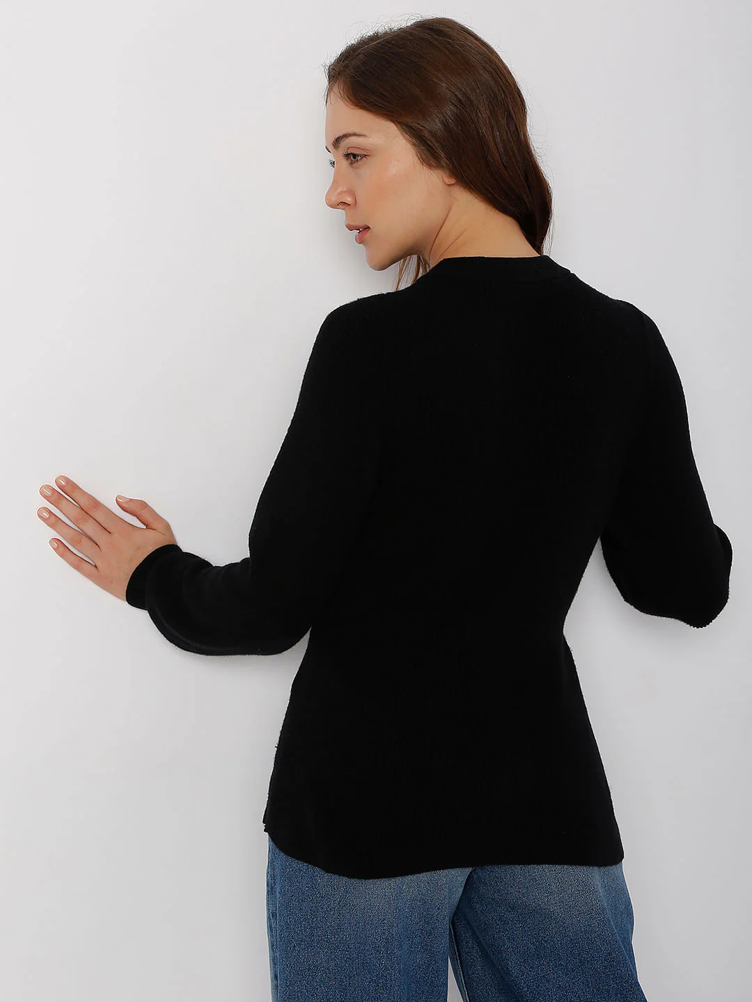 Black Peplum Pullover - Image 4