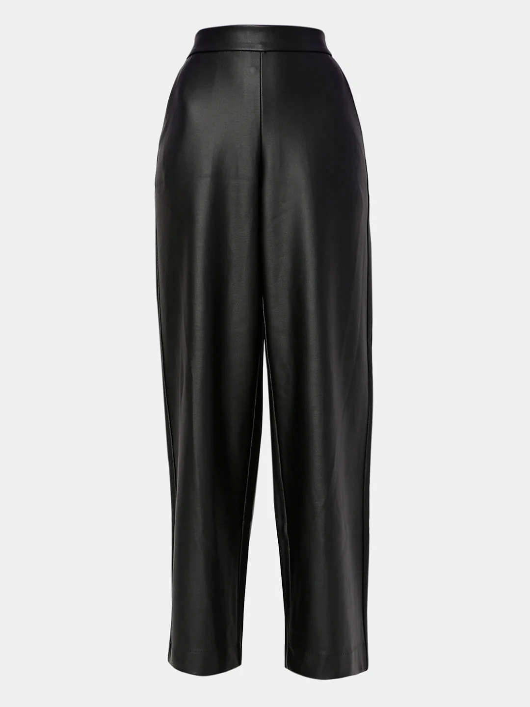 Black High Rise Wide Leg Pants - Image 7