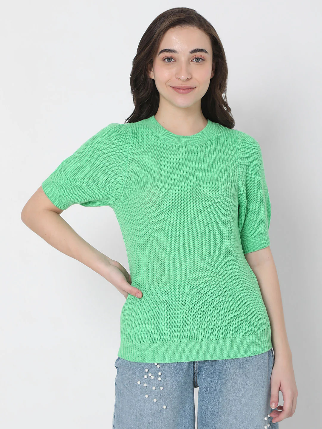Green Knit Top - Image 2