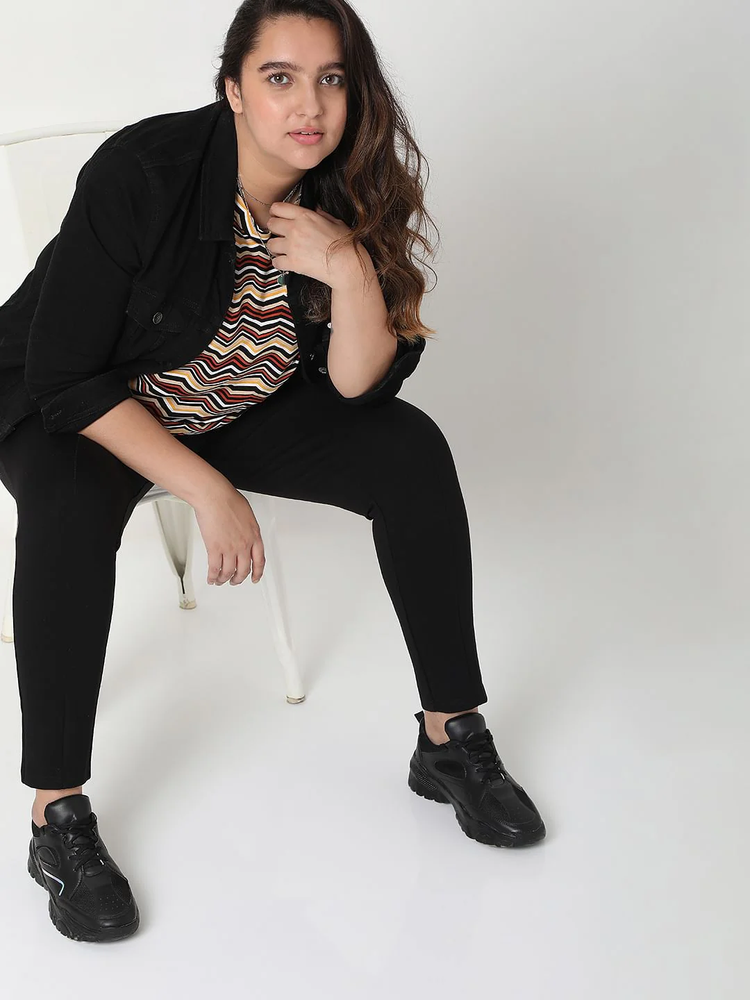 Curve Black High Rise Leggings - Image 2