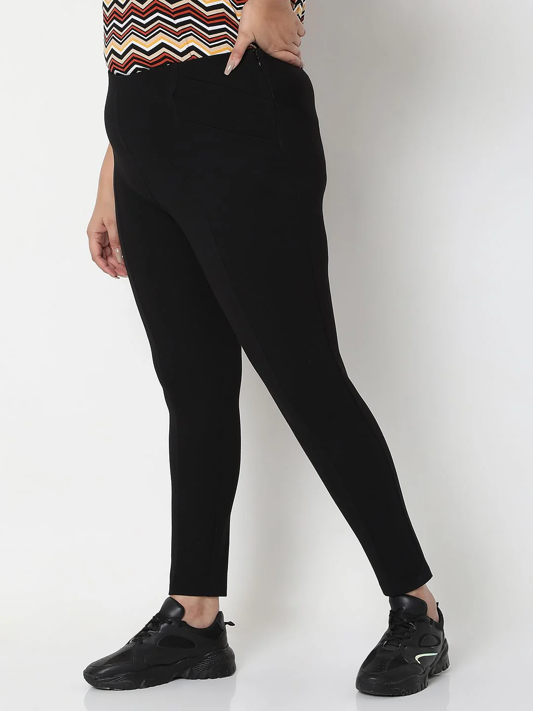 Curve Black High Rise Leggings - Image 3