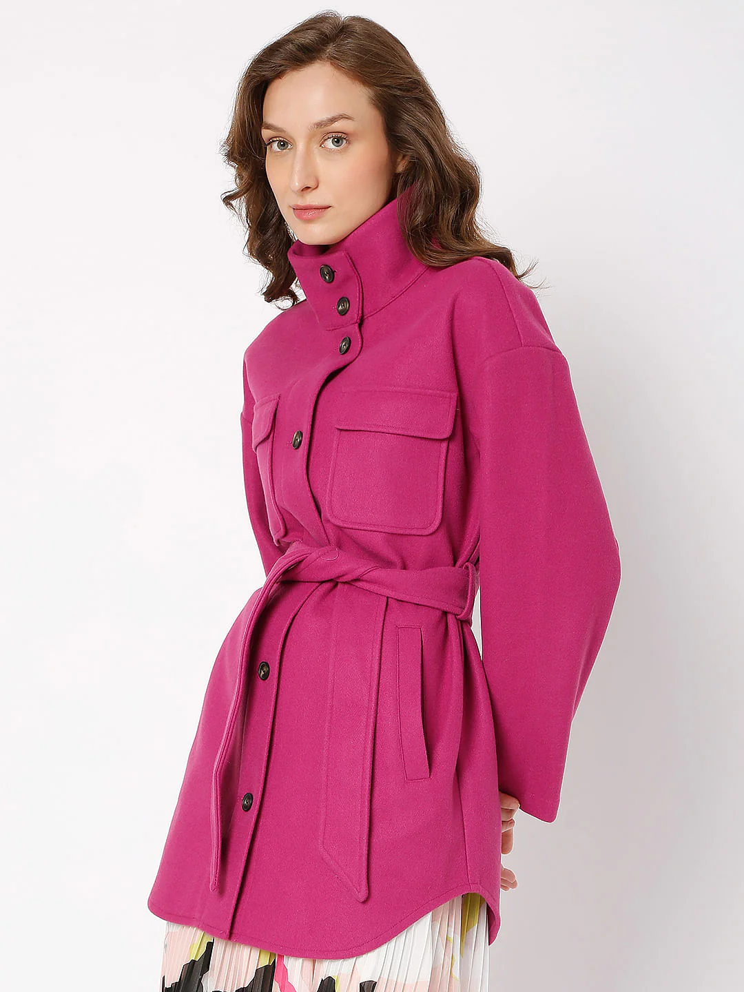 Pink Turtle Neck Jacket - Image 3