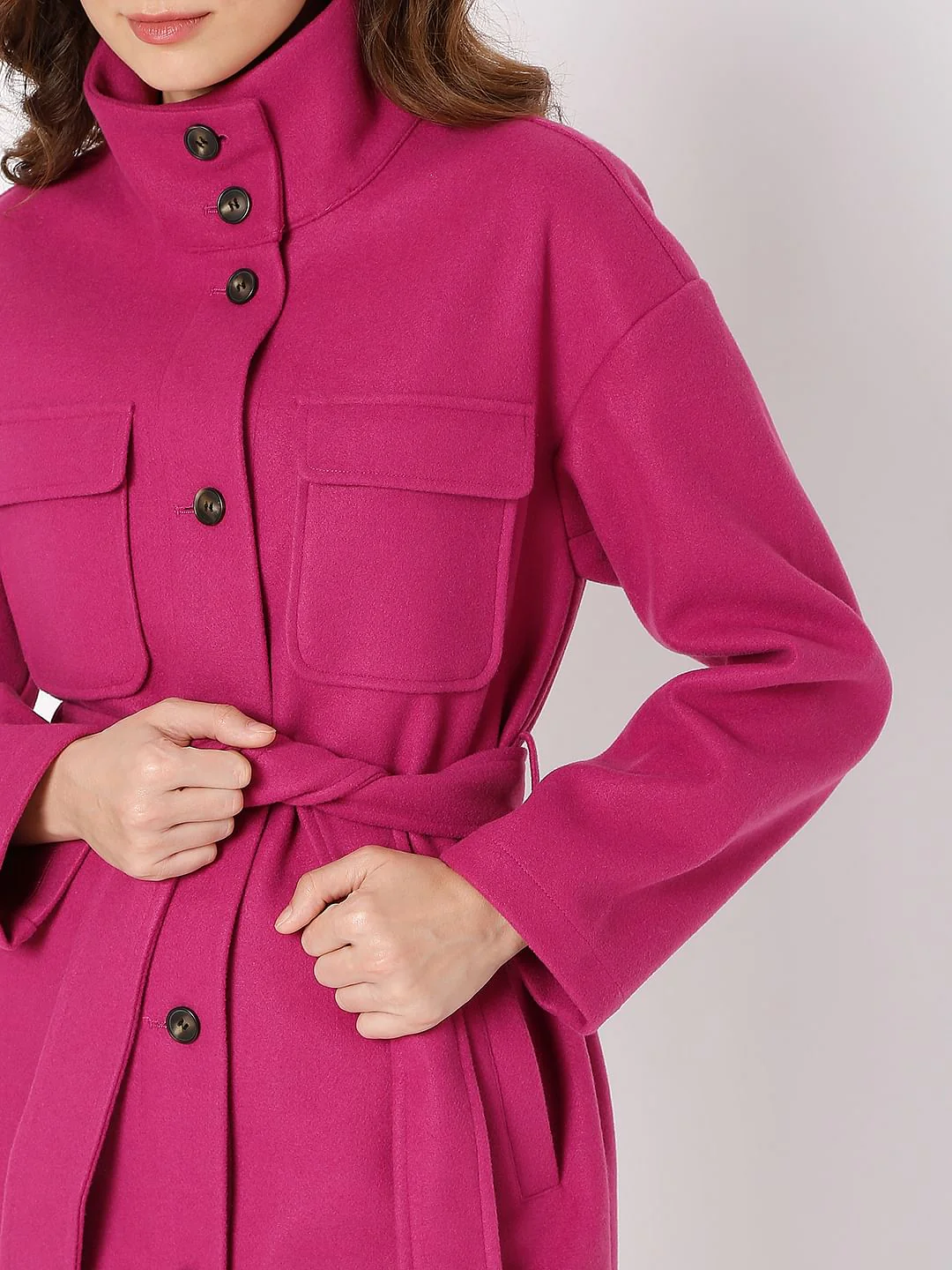 Pink Turtle Neck Jacket - Image 6