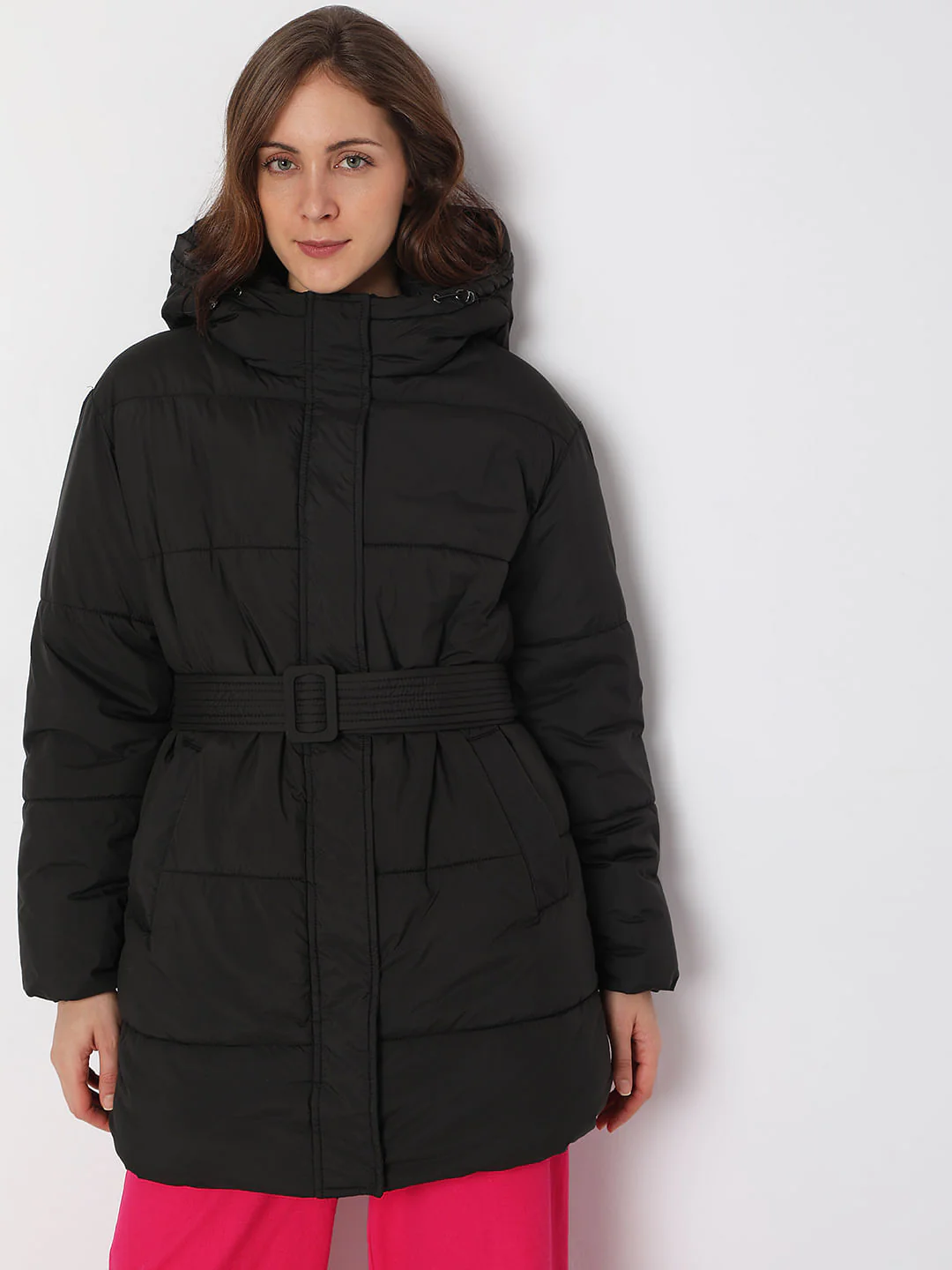 Black Long Puffer Jacket - Image 2