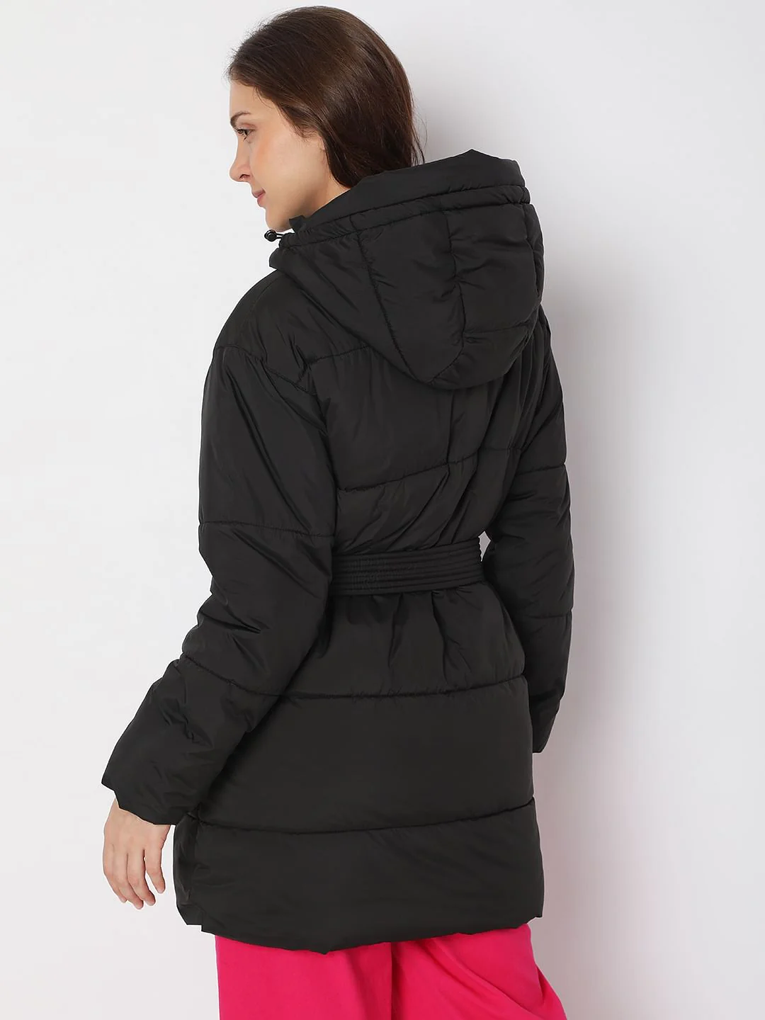 Black Long Puffer Jacket - Image 4