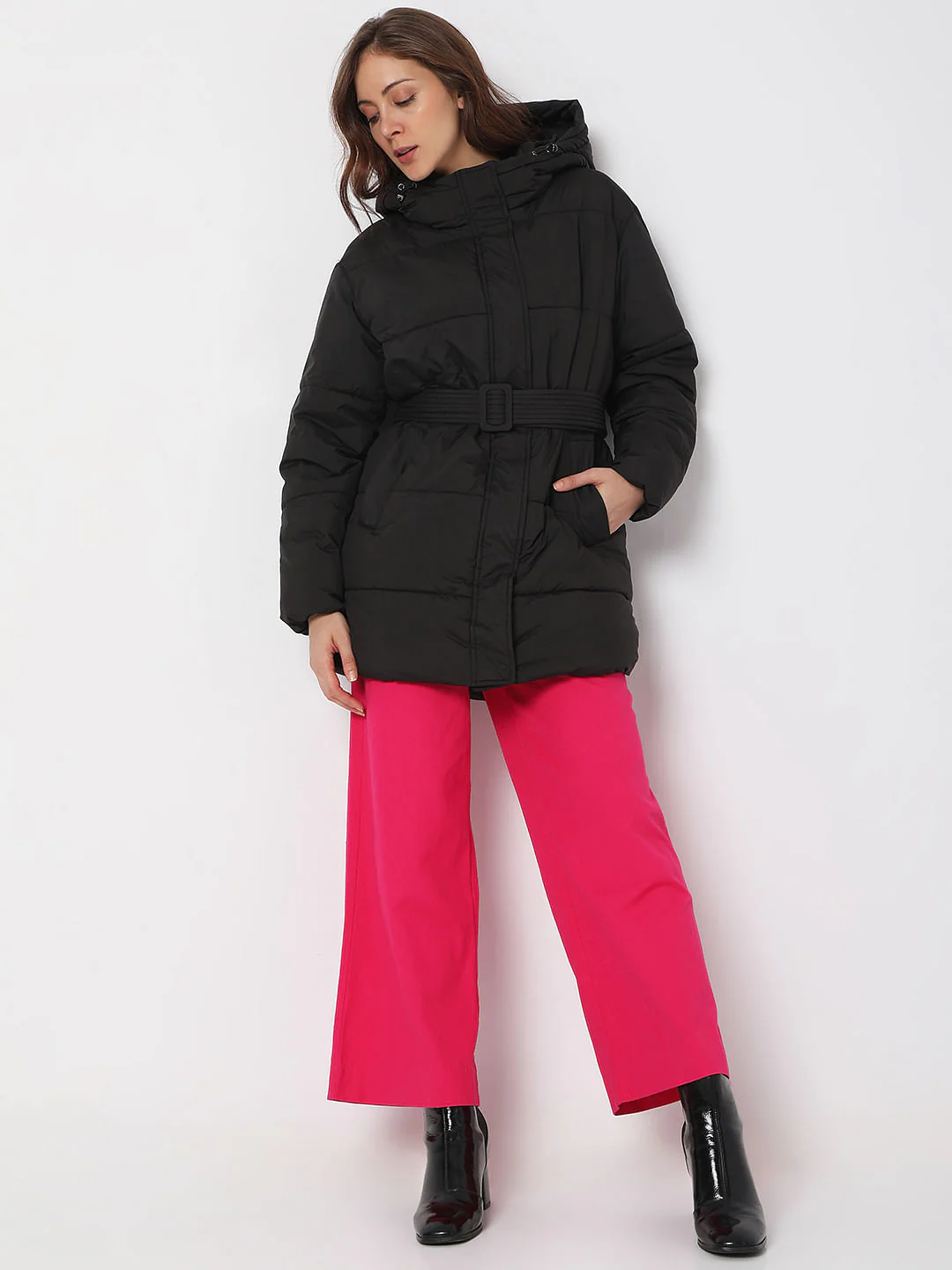 Black Long Puffer Jacket - Image 5