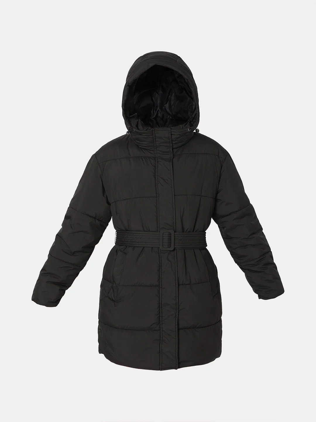 Black Long Puffer Jacket - Image 7