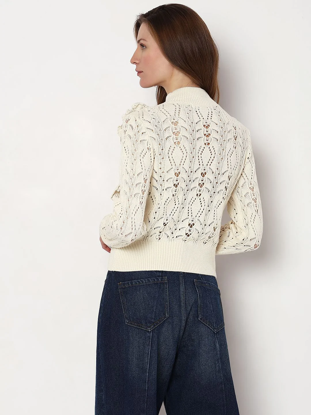 Off-White High Neck Knitted Pullover - Image 4
