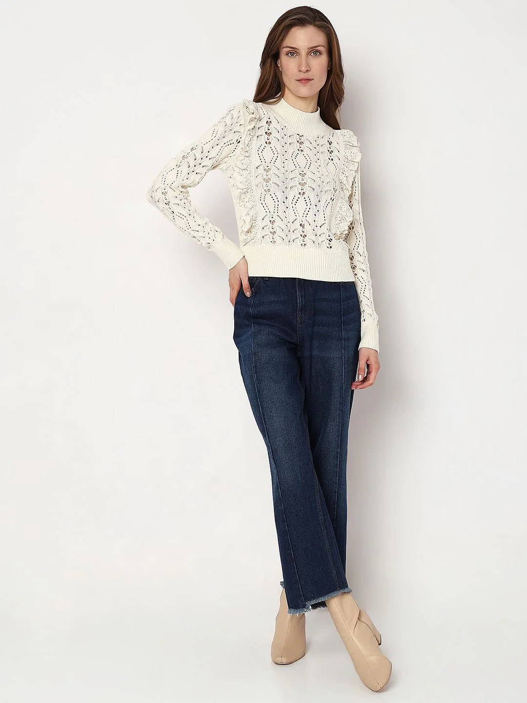 Off-White High Neck Knitted Pullover - Image 5