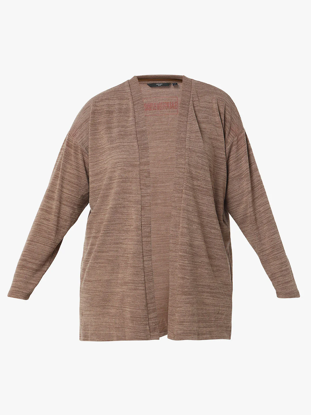 Curve Brown Front-Open Cardigan - Image 7