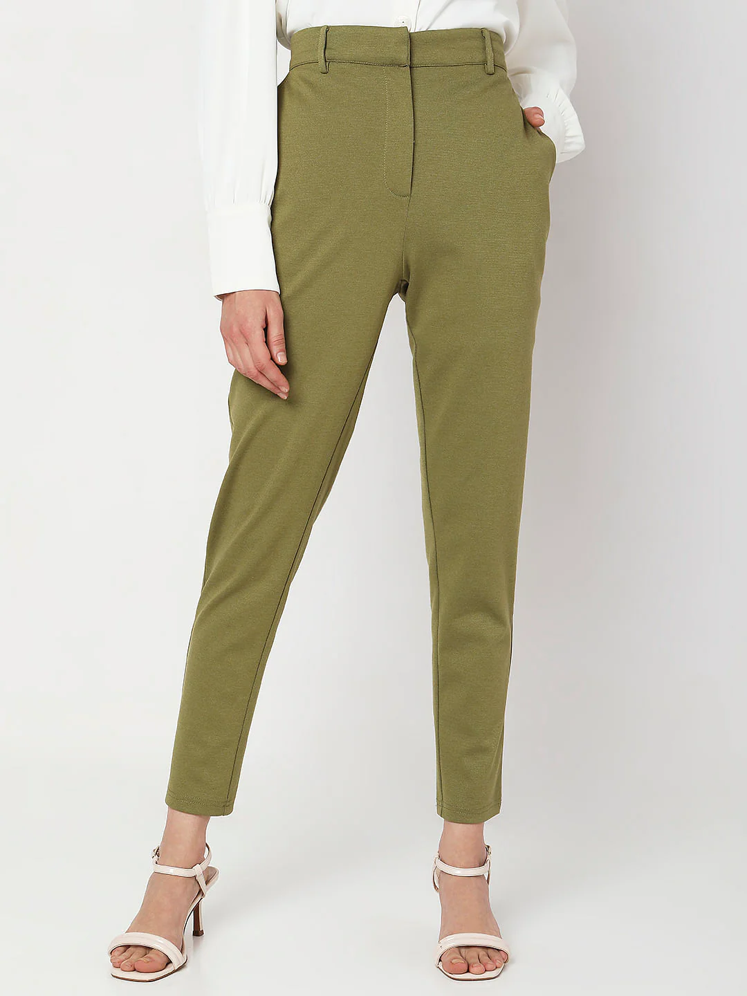 Green Skinny Fit Co-Ord Set Pants - Image 2