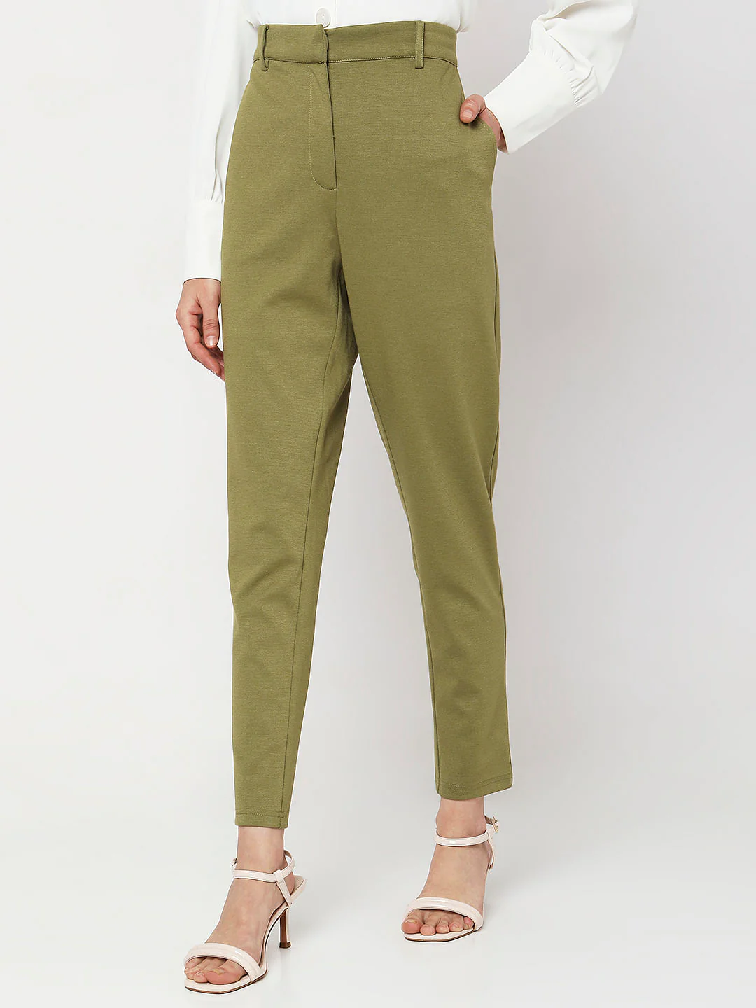 Green Skinny Fit Co-Ord Set Pants - Image 3