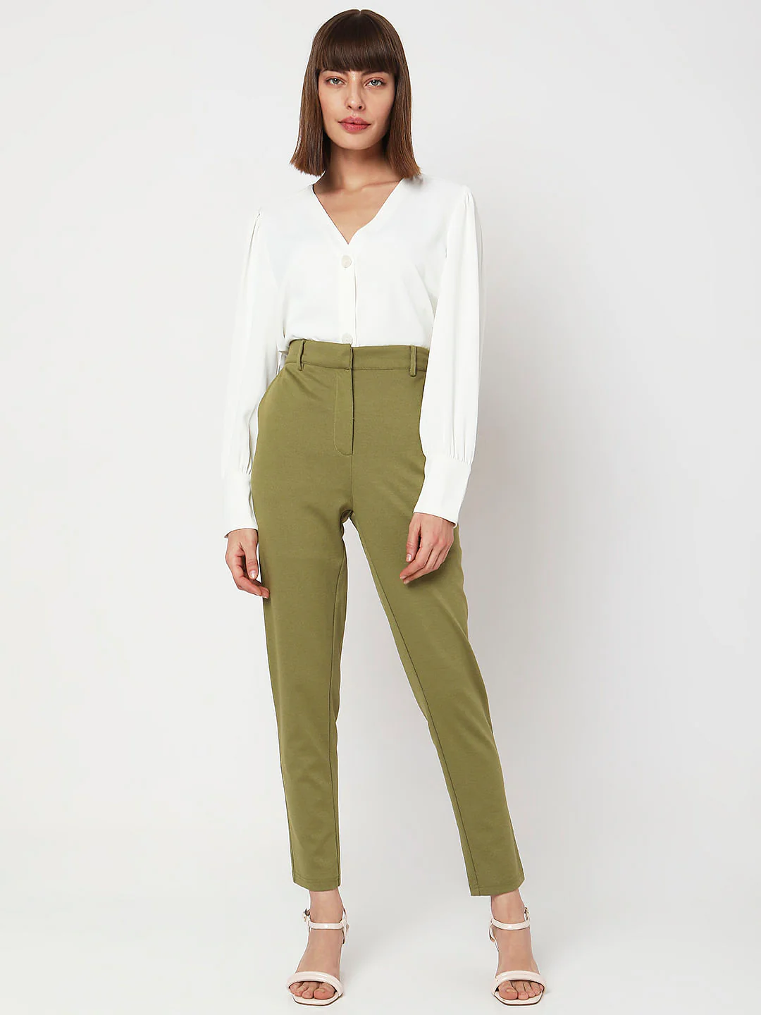 Green Skinny Fit Co-Ord Set Pants - Image 6