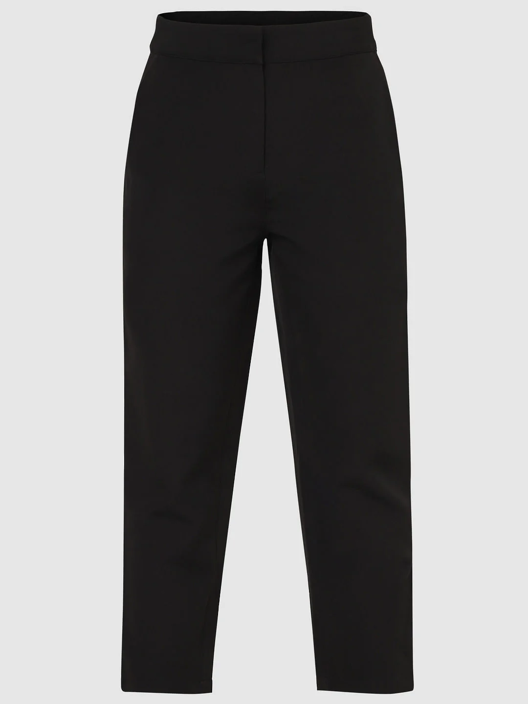 Black High Rise Straight Fit Pants - Image 8