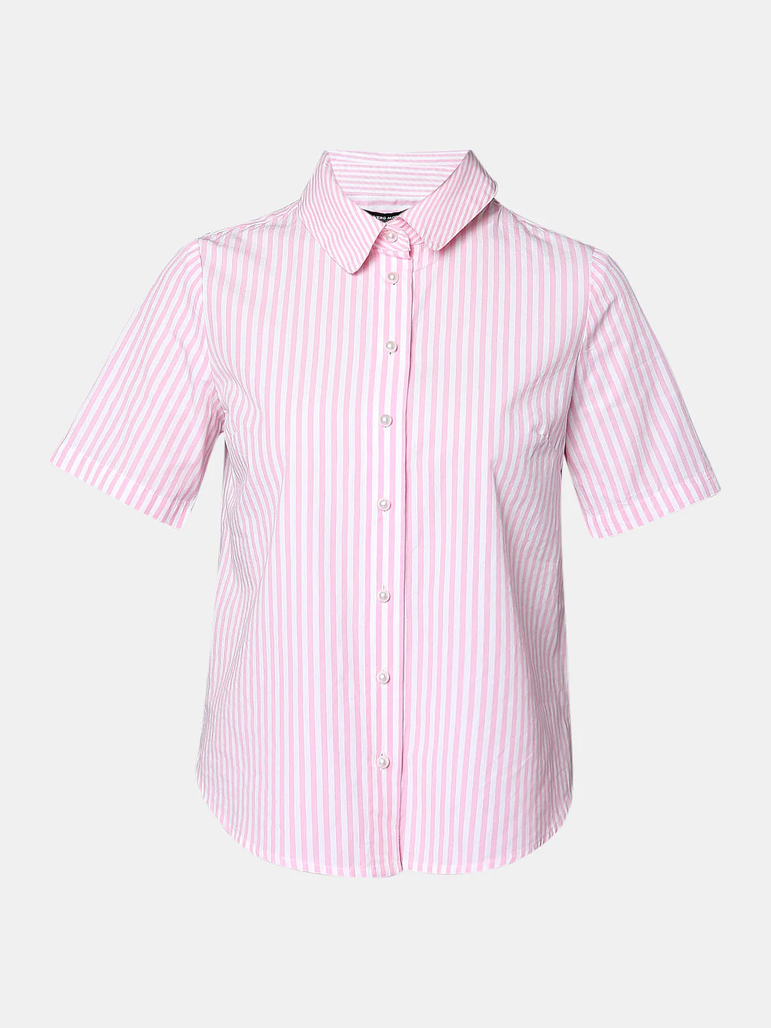 Pink Striped Short Sleeves Shirt - Image 7