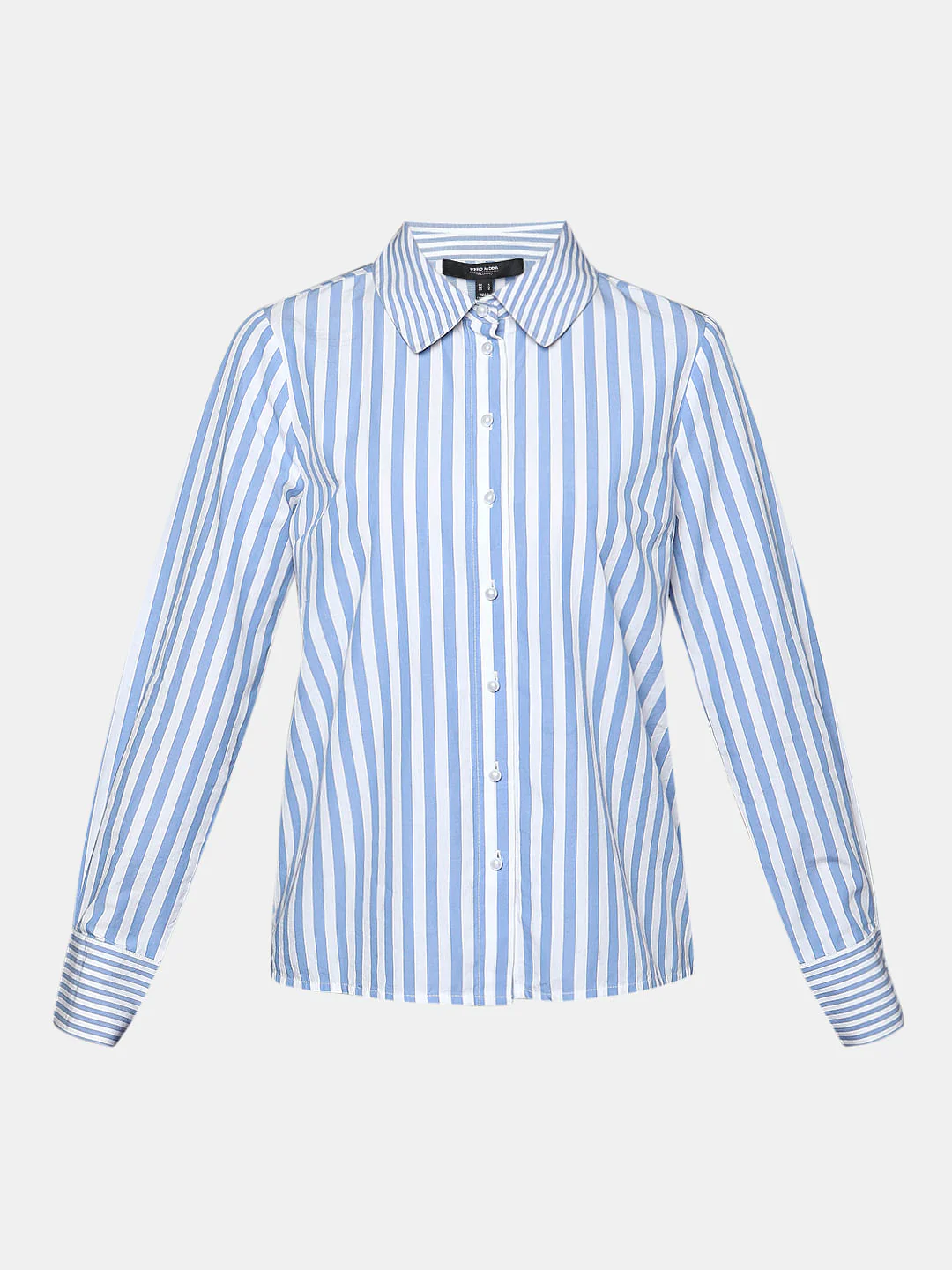 Blue Striped Full Sleeves Shirt - Image 7