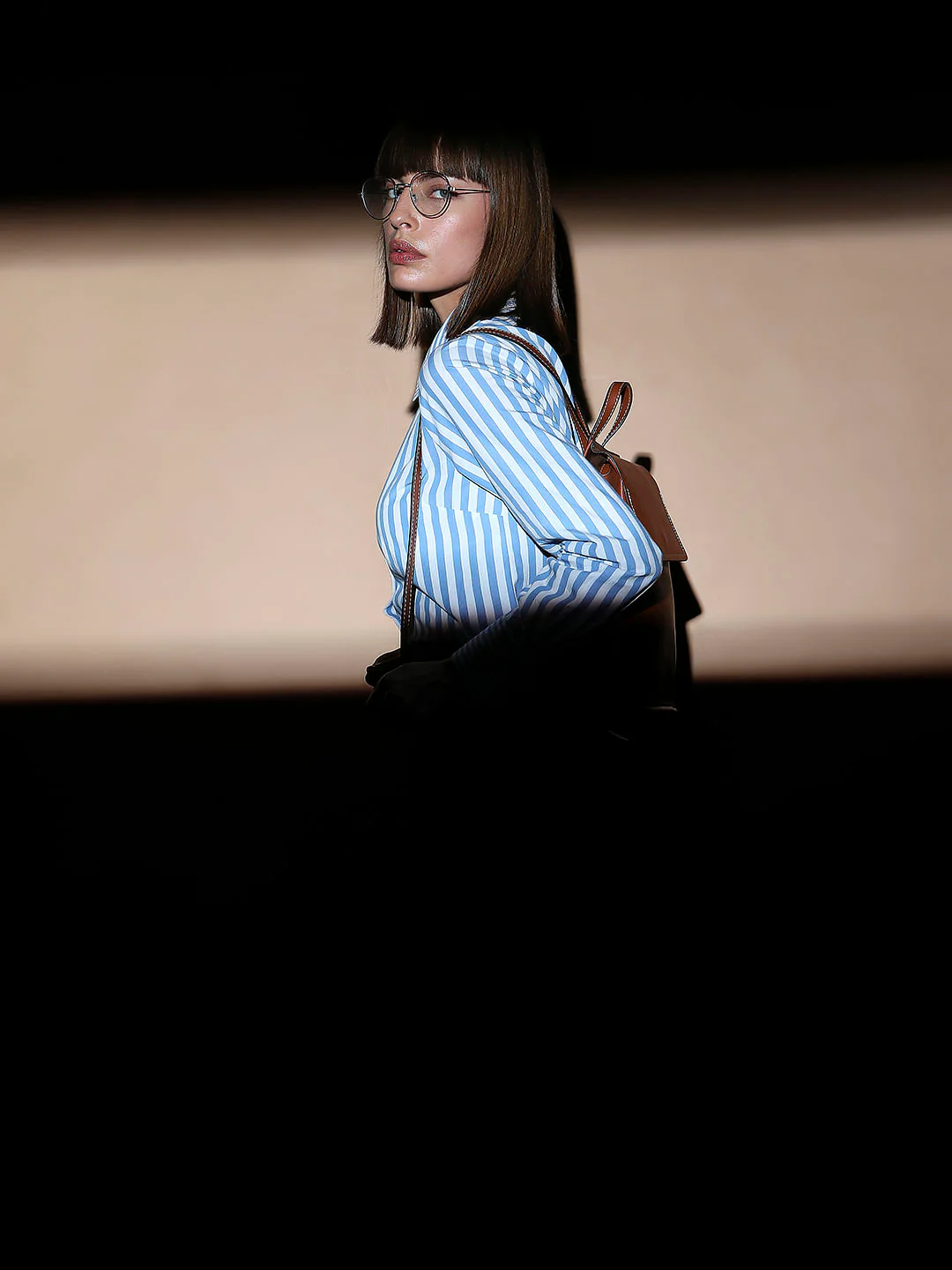 Blue Striped Full Sleeves Shirt - Image 9