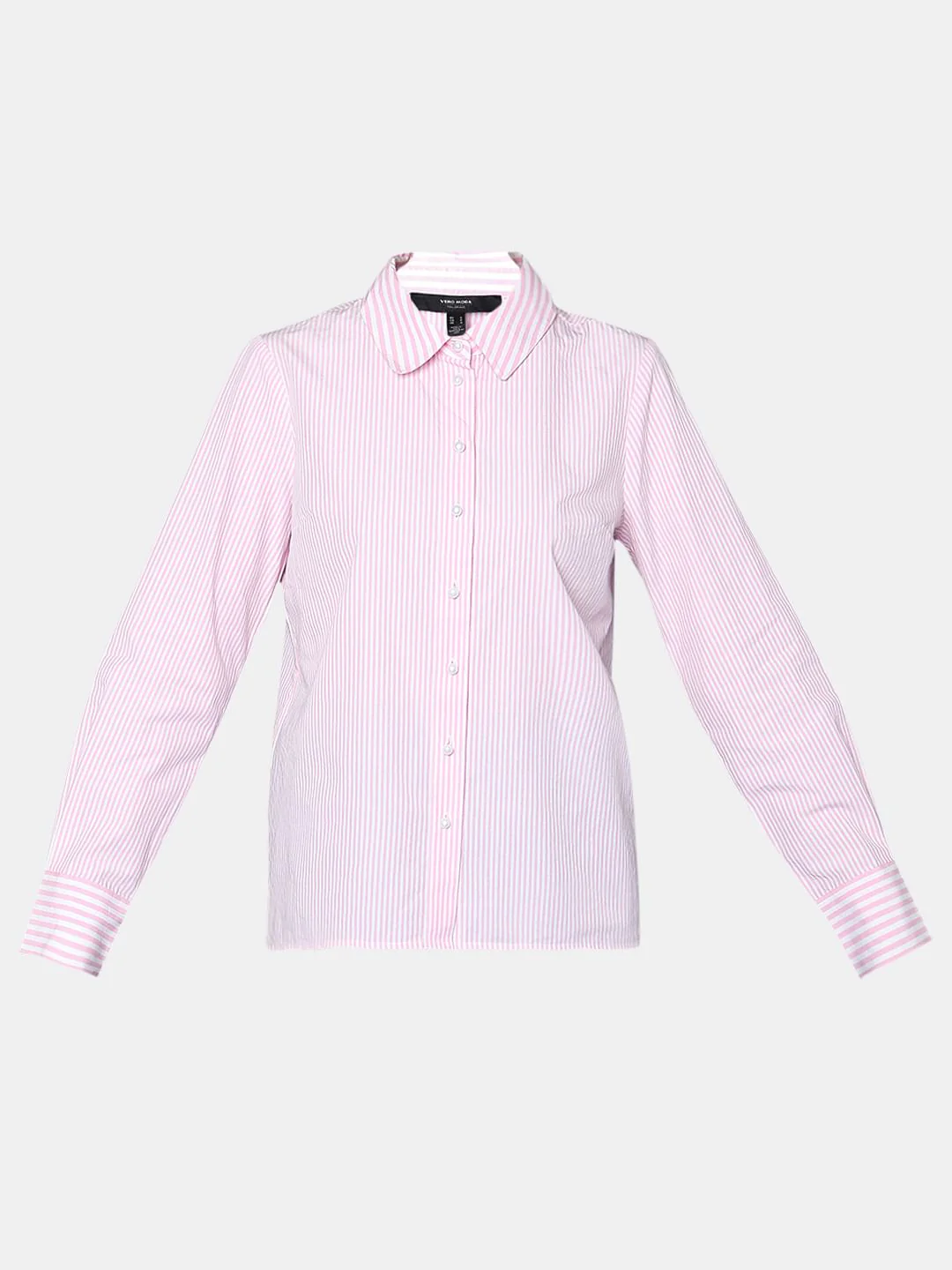 Pink Striped Full Sleeves Shirt - Image 7