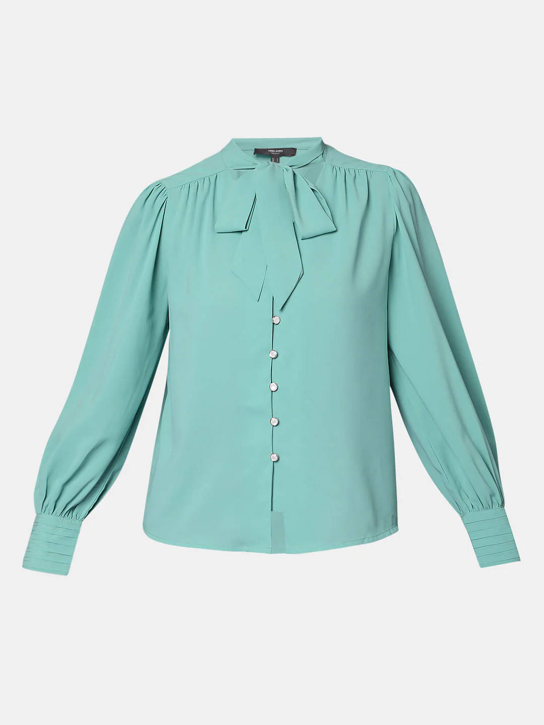 Blue Tie-Up Detail Shirt - Image 6