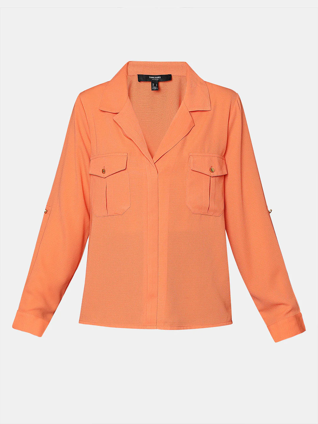 Coral Utility Pockets Shirt - Image 7