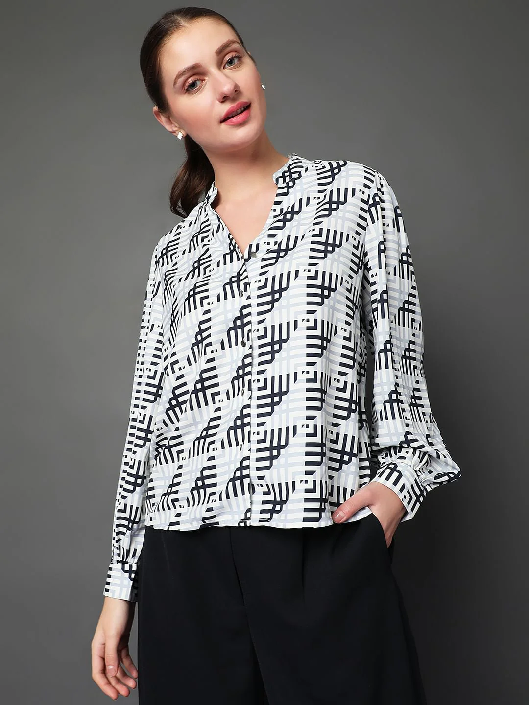 White Printed Top - Image 2