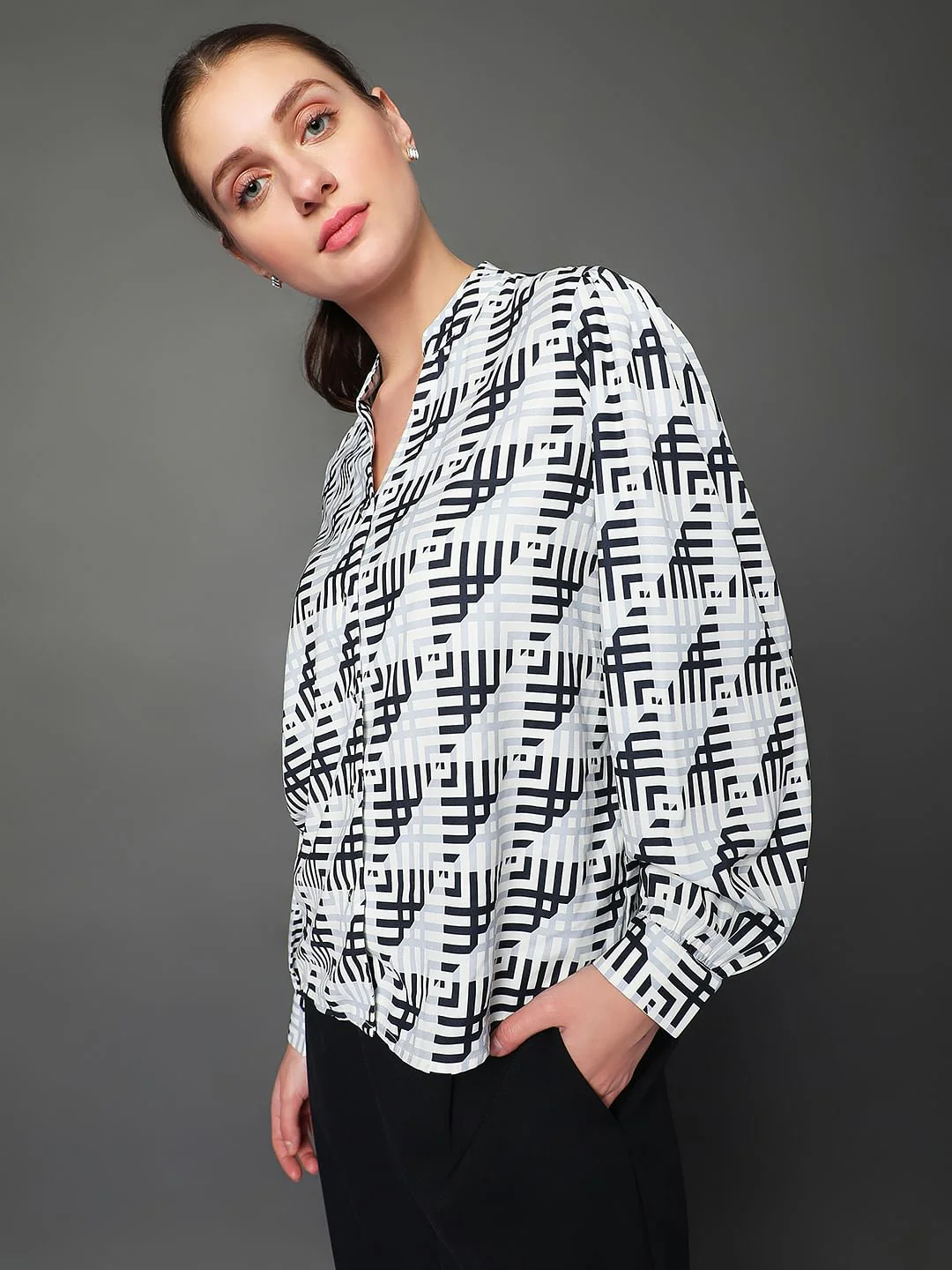 White Printed Top - Image 3