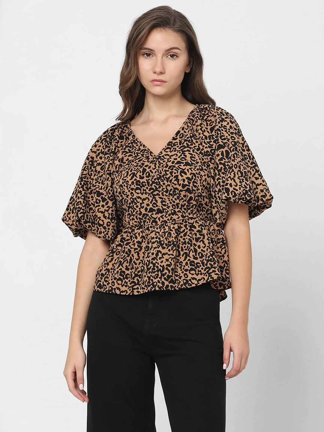 Brown Animal Print Top - Image 2