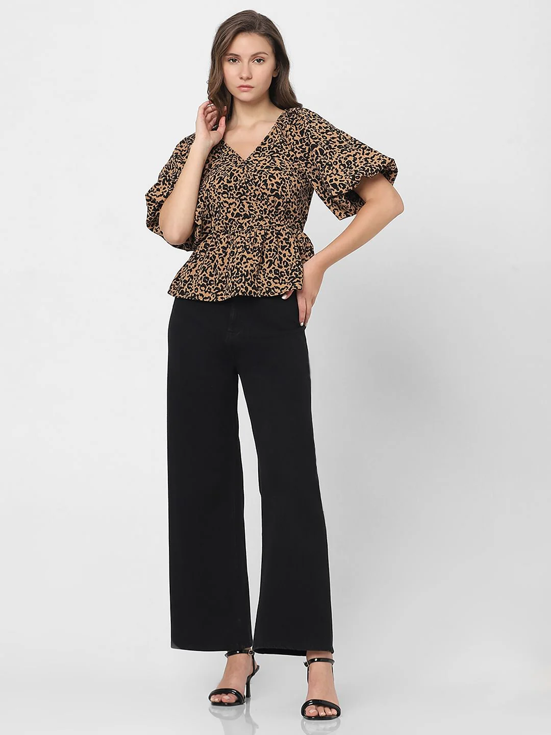Brown Animal Print Top - Image 5