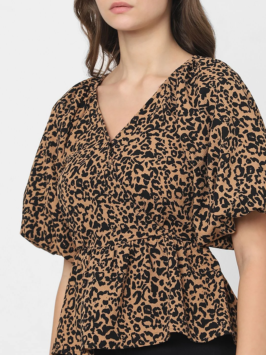 Brown Animal Print Top - Image 6