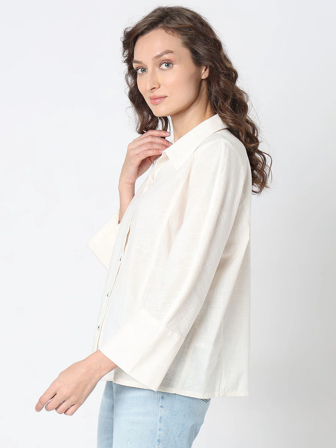 White Cotton Shirt - Image 3