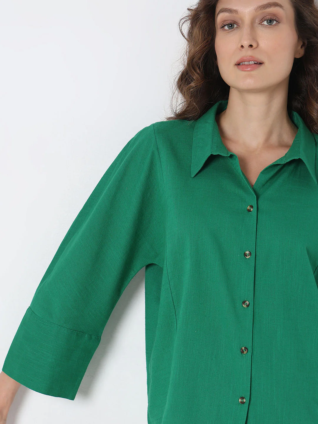 Green Cotton Shirt - Image 6