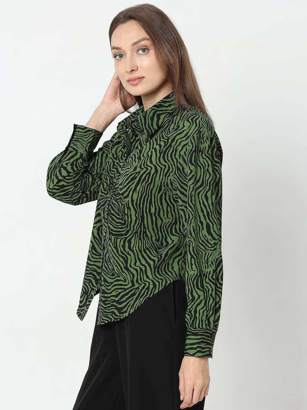 Green Printed Shirt - Image 3