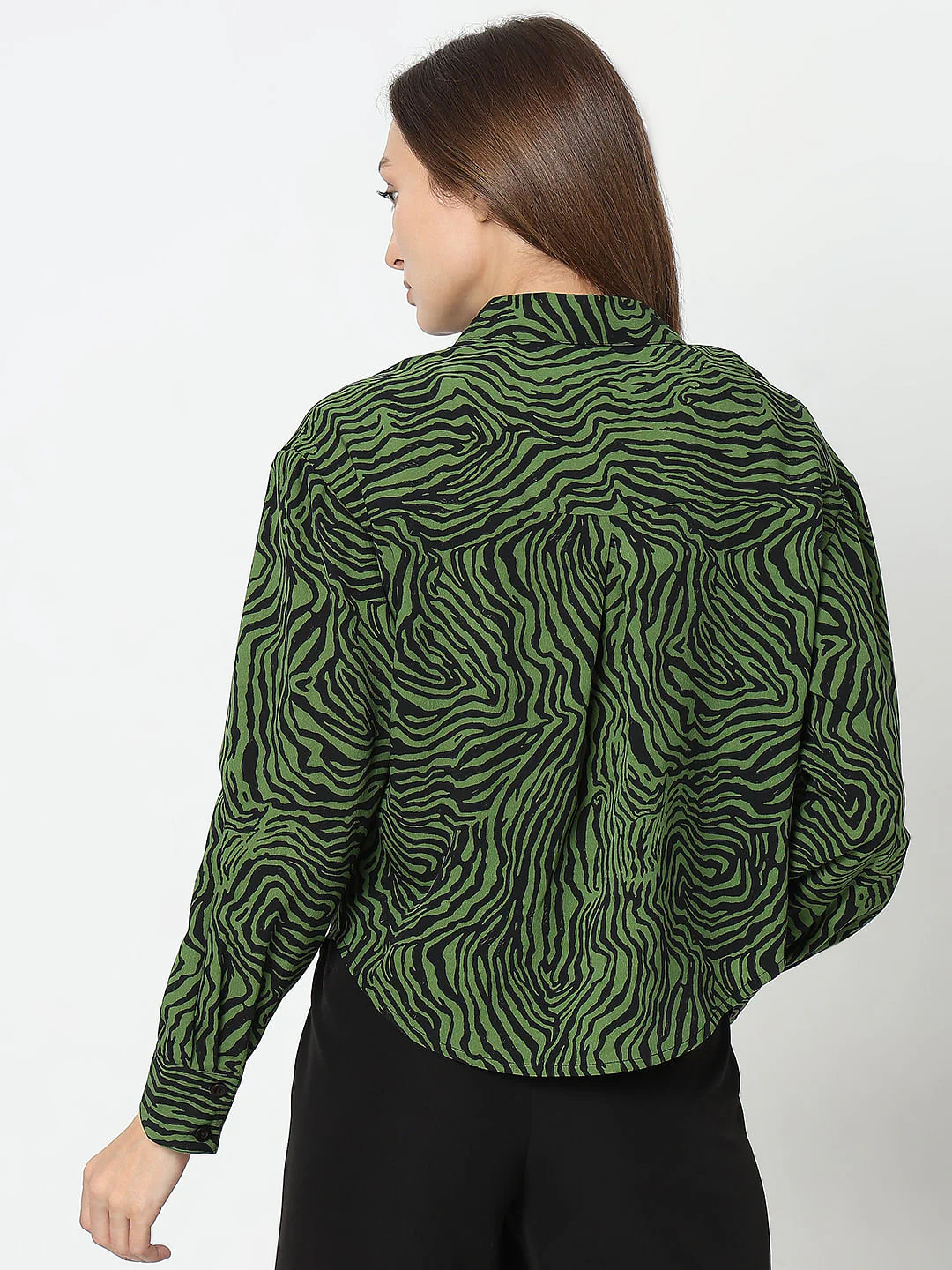 Green Printed Shirt - Image 4