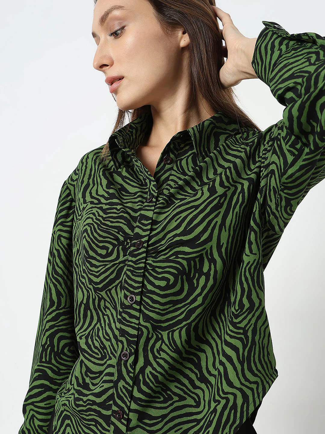 Green Printed Shirt - Image 6