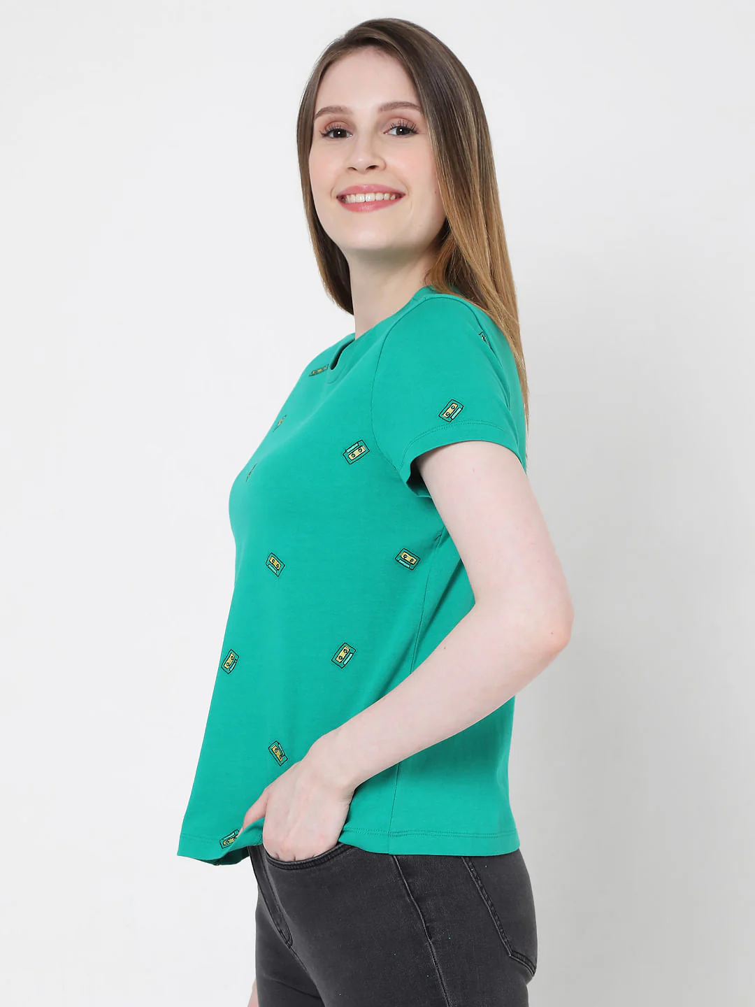 Green Graphic Print T-Shirt - Image 3