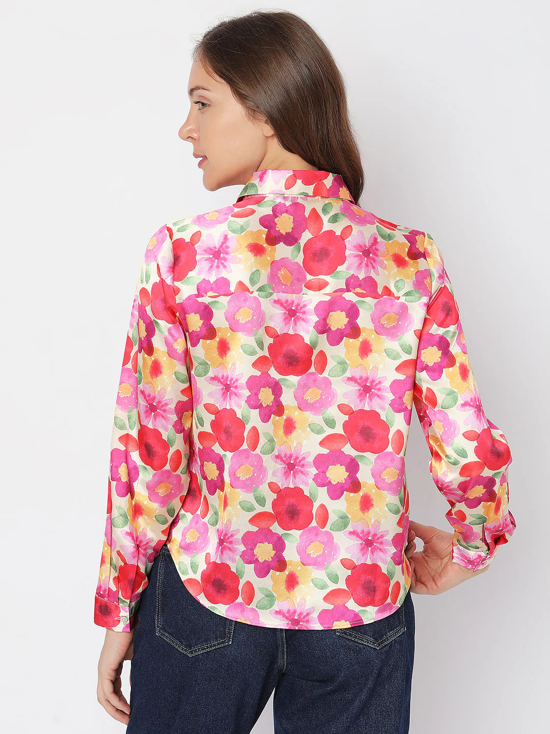 Red Floral Print Shirt - Image 4