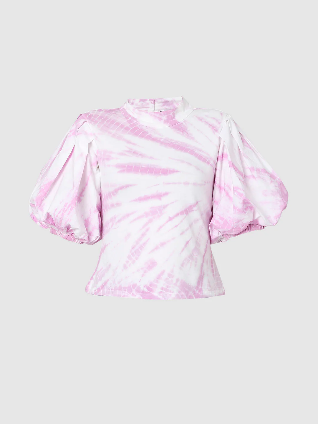 Pink Tie Dye Puff Sleeves Top - Image 7