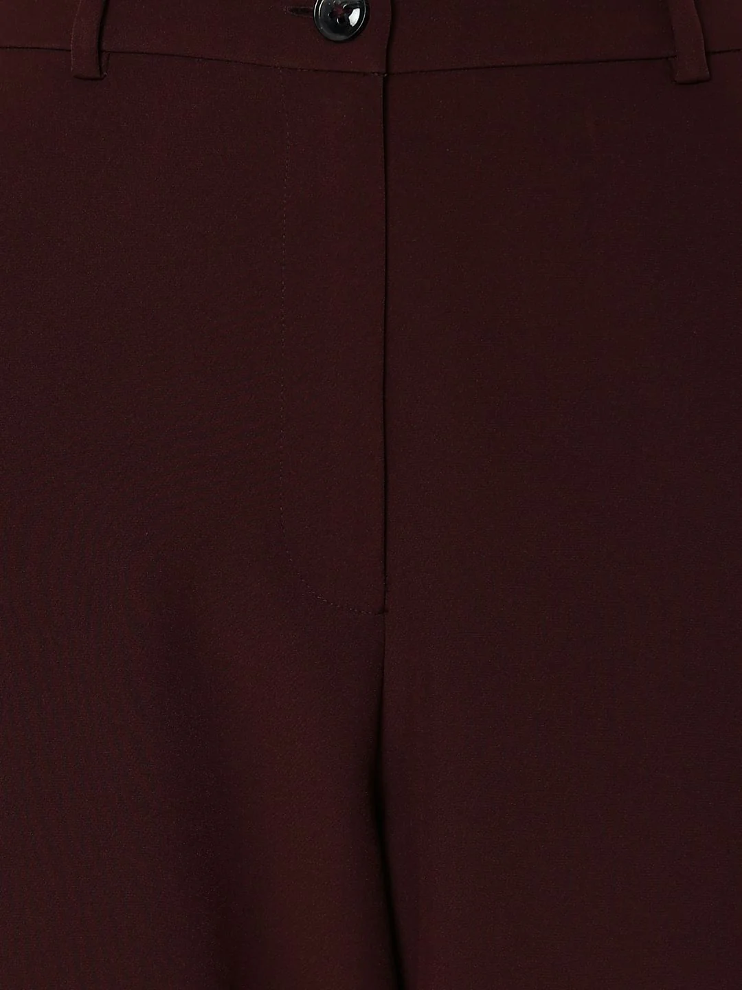Dark Brown High Rise Straight Fit Pants - Image 9