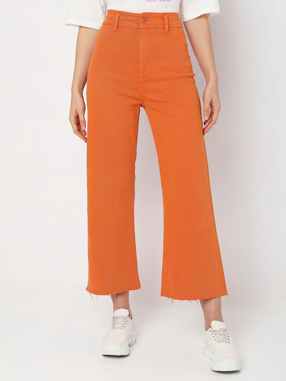 Orange High Rise Zoey Wide-Leg Jeans - Image 2