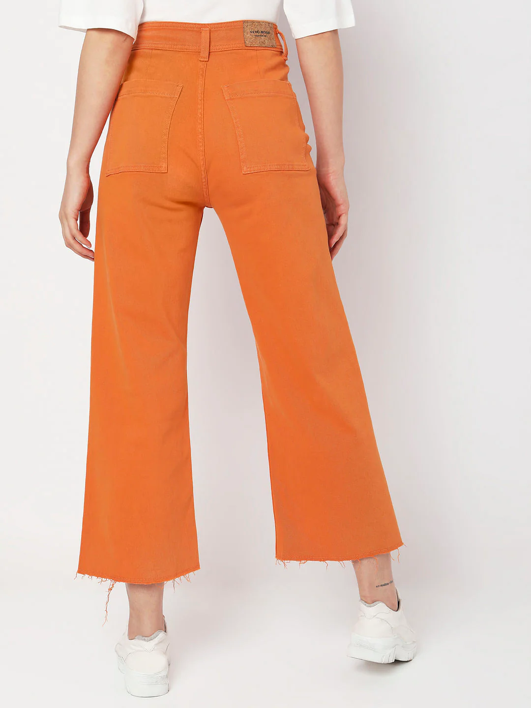 Orange High Rise Zoey Wide-Leg Jeans - Image 4