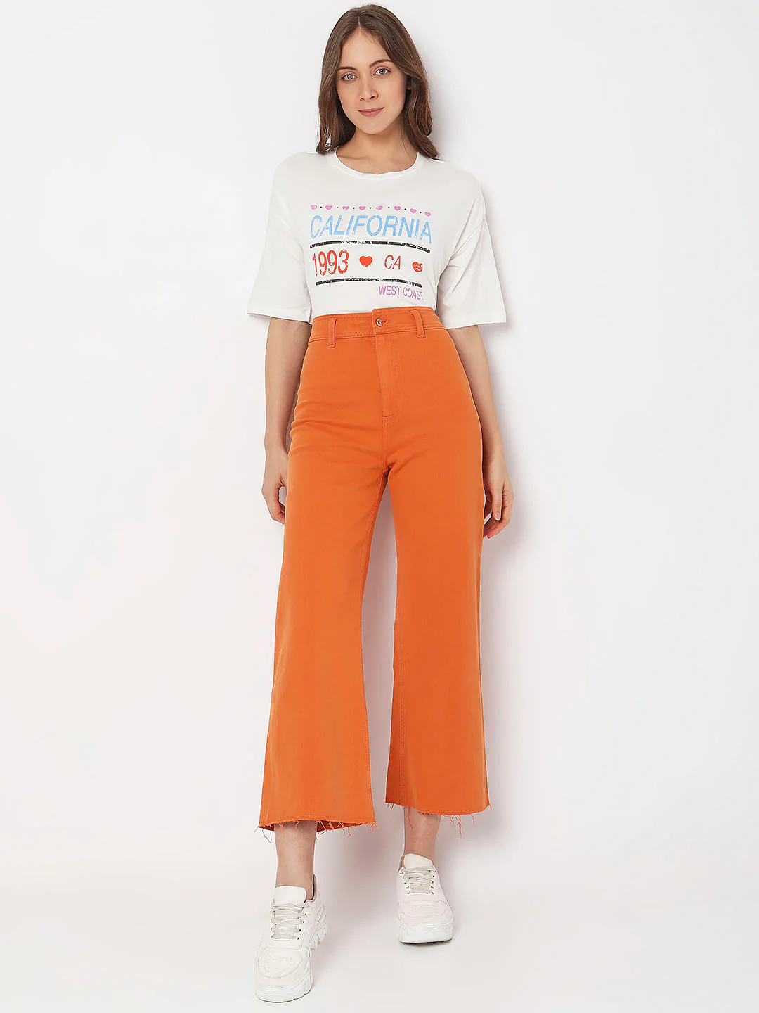 Orange High Rise Zoey Wide-Leg Jeans - Image 6