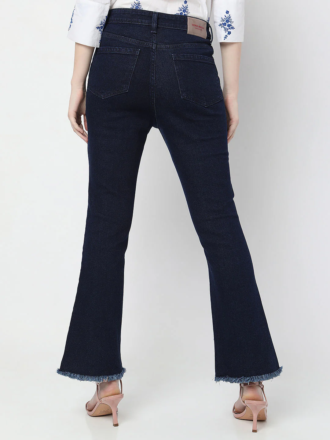 Dark Blue High Rise Petra Bootcut Jeans - Image 4