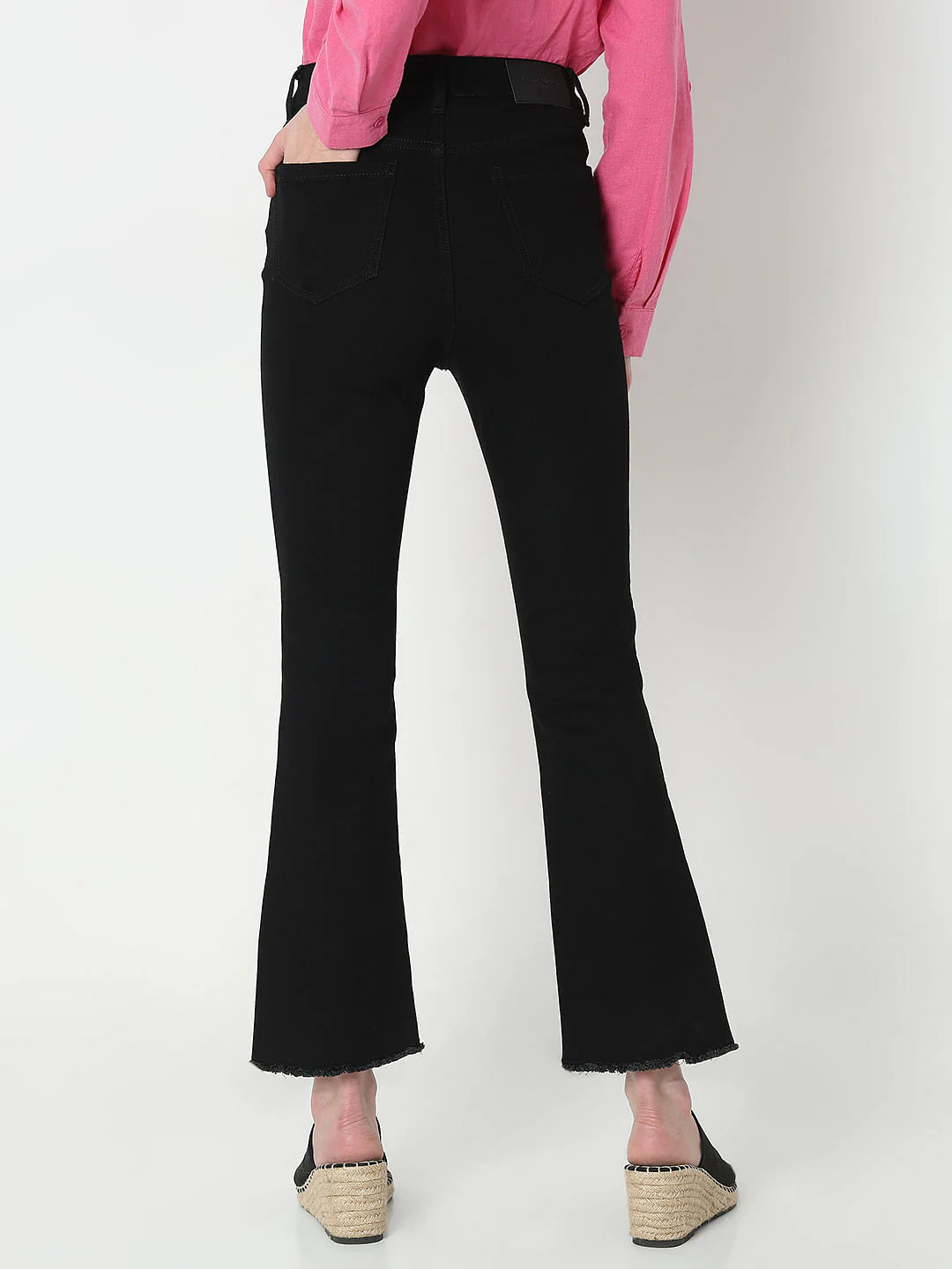 Black High Rise Bootcut Jeans - Image 4