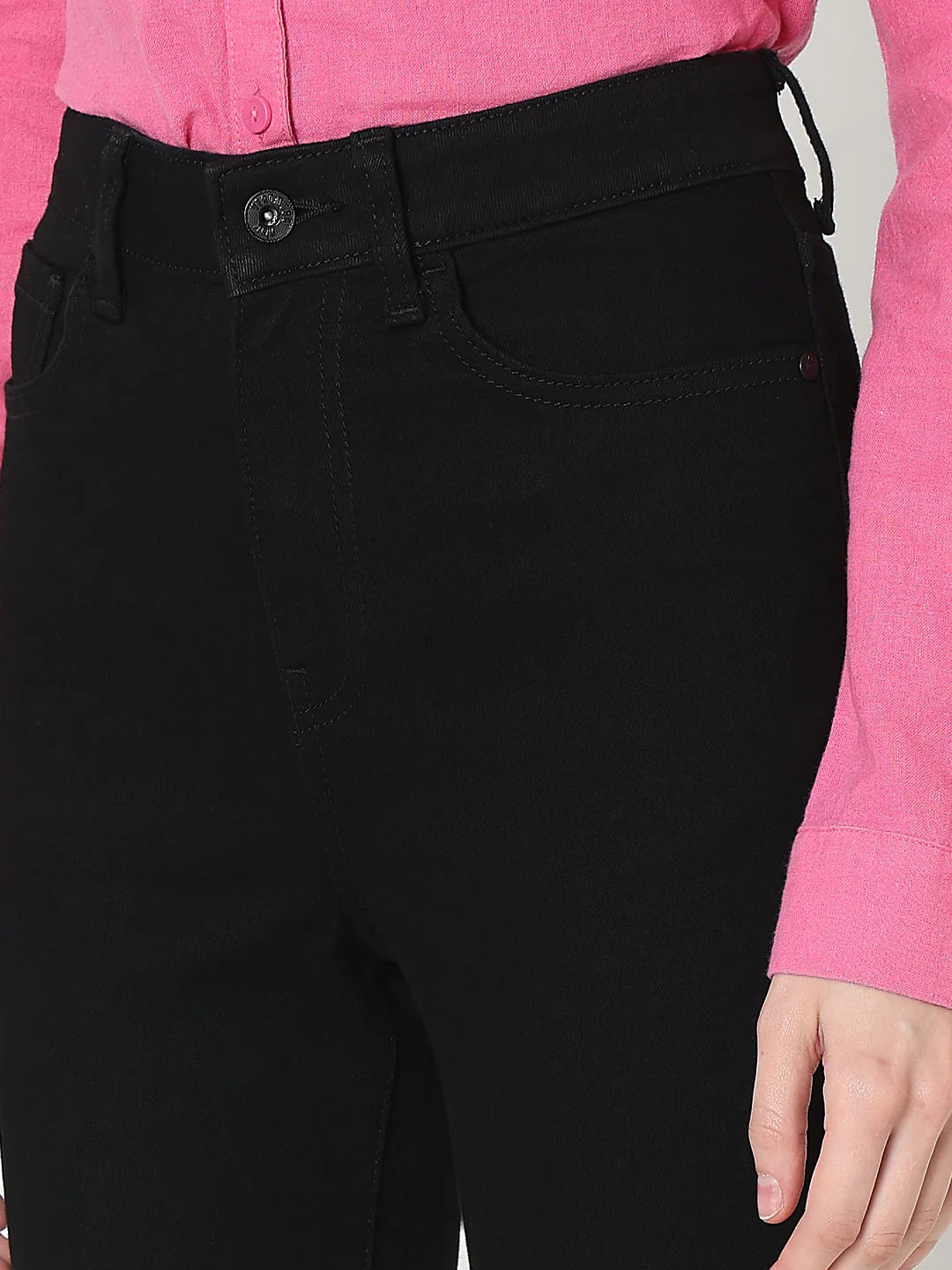 Black High Rise Bootcut Jeans - Image 8