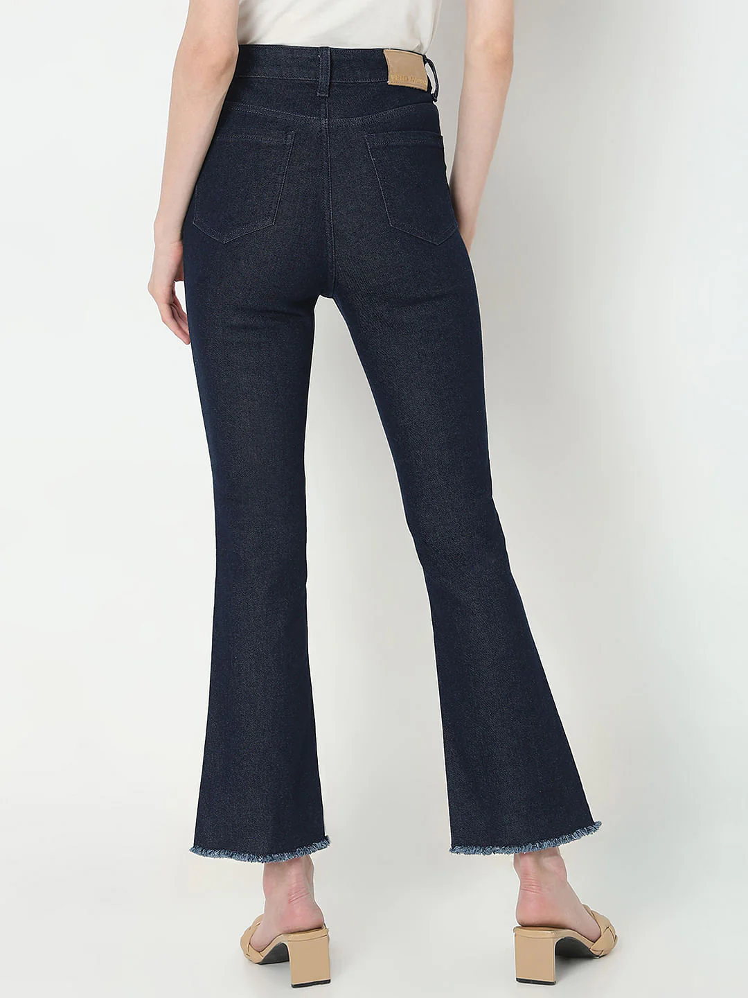 Dark Blue High Rise Bootcut Jeans - Image 4