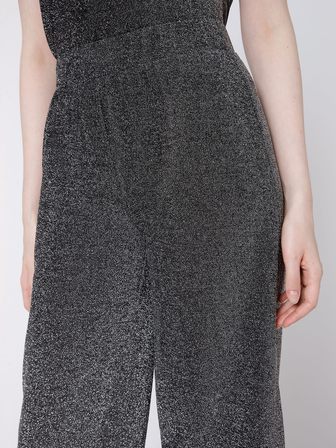 Grey Lurex Co-Ord Pants - Image 5