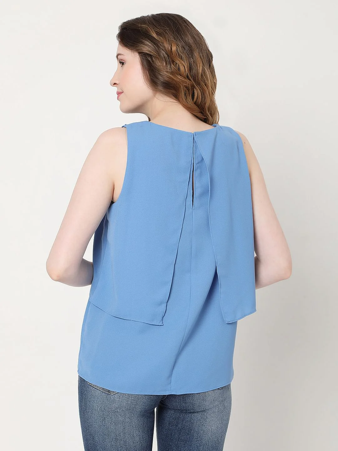 Blue Overlap Top - Image 4