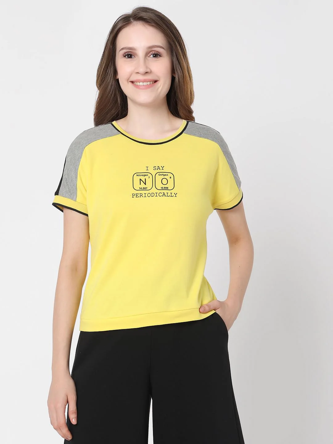 Yellow Graphic Slogan Print T-Shirt - Image 2